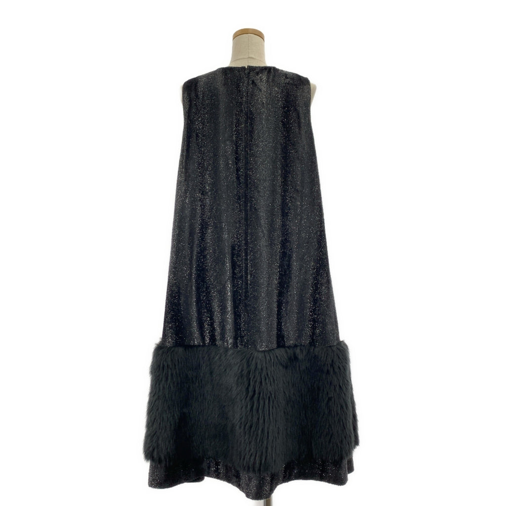 noir kei ninomiya / 느와르 케이니노미야 | 2018AW | 가짜 모피 민소매 볼륨 원피스 | S | 여성