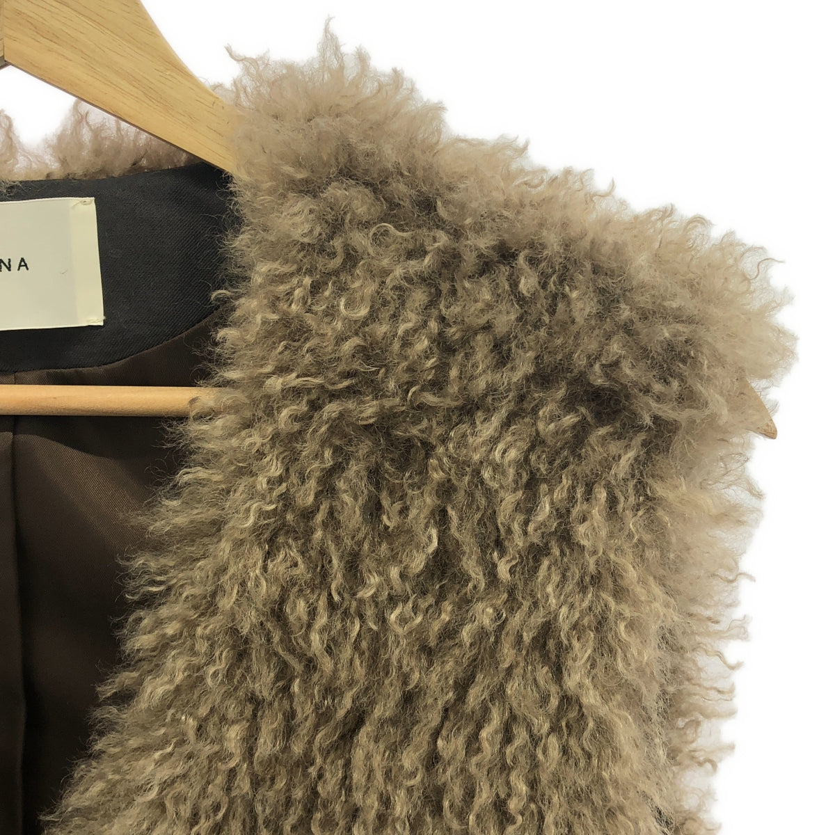 IENA / 예나 | 2023AW | 곱슬 모피 질레 최고의 | F | 베이지 | 여성