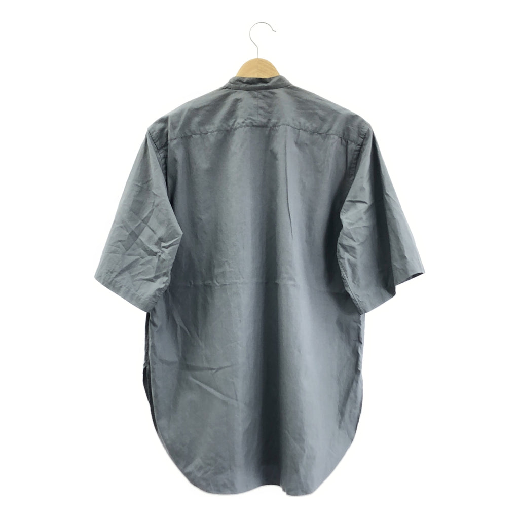AURALEE / オーラリー | WASHED FINX TWILL HALF SLEEVED P/O SHIRTS バンドカラー半袖プルオーバーシャツ | 0 | レディース