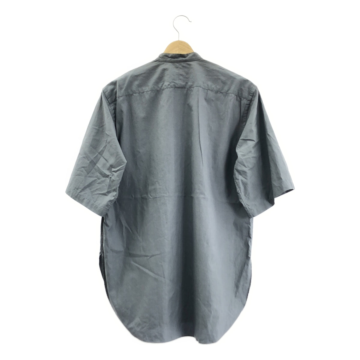 AURALEE / オーラリー | WASHED FINX TWILL HALF SLEEVED P/O SHIRTS バンドカラー半袖プルオーバーシャツ | 0 | レディース