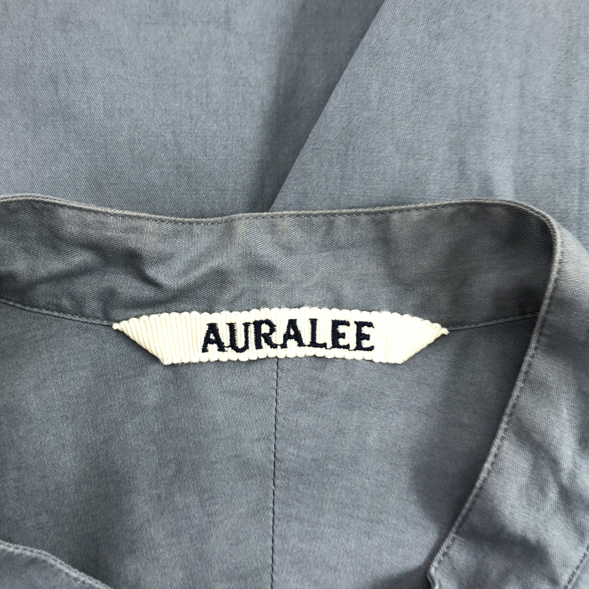 AURALEE / オーラリー | WASHED FINX TWILL HALF SLEEVED P/O SHIRTS バンドカラー半袖プルオーバーシャツ | 0 | レディース
