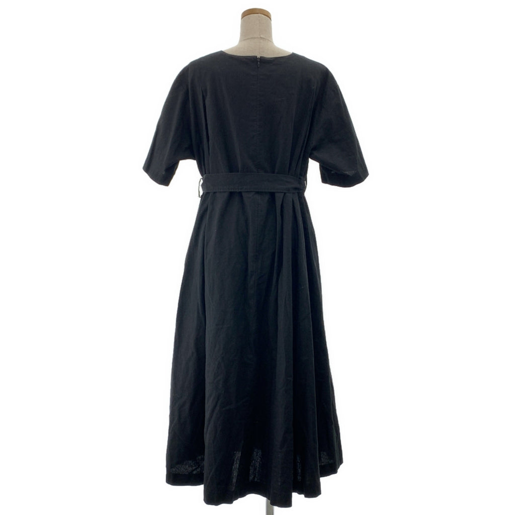 foufou | THE DRESS #36 黑色亞麻洋裝 | 1 碼 | 女裝