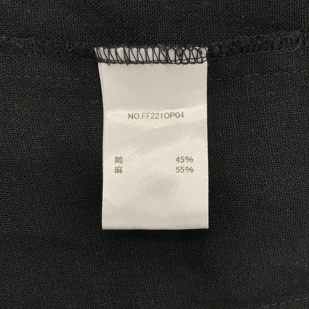 foufou | THE DRESS #36 黑色亞麻洋裝 | 1 碼 | 女裝