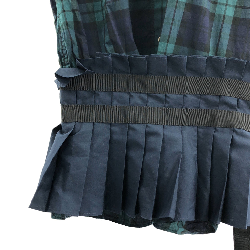 sacai / 사카이 | 코튼 체크 도킹 블라우스 | 1 |