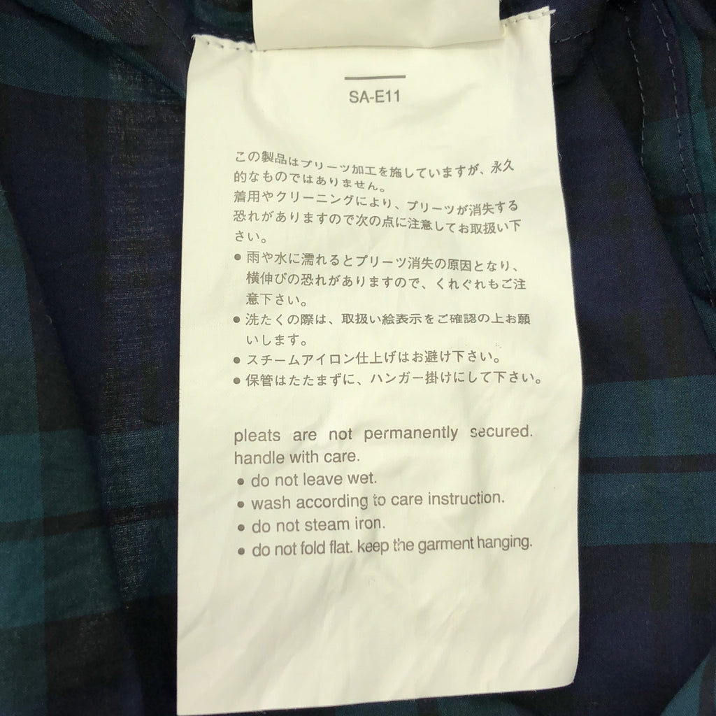 sacai / 사카이 | 코튼 체크 도킹 블라우스 | 1 |