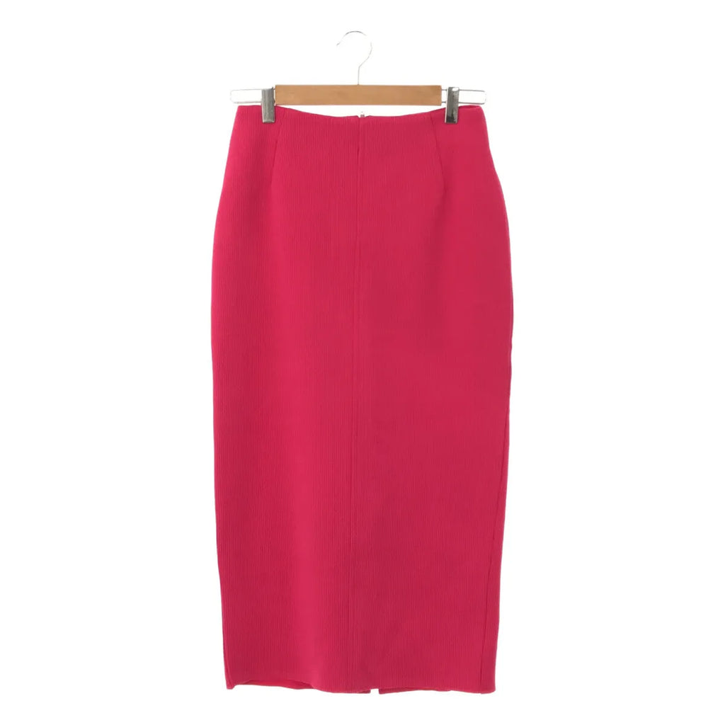 【신품】 Spick and Span / 스픽 앤 스팬 | 2023SS | 니들 골판지 미들 타이트 스커트 | 38 | 핑크 | 여성