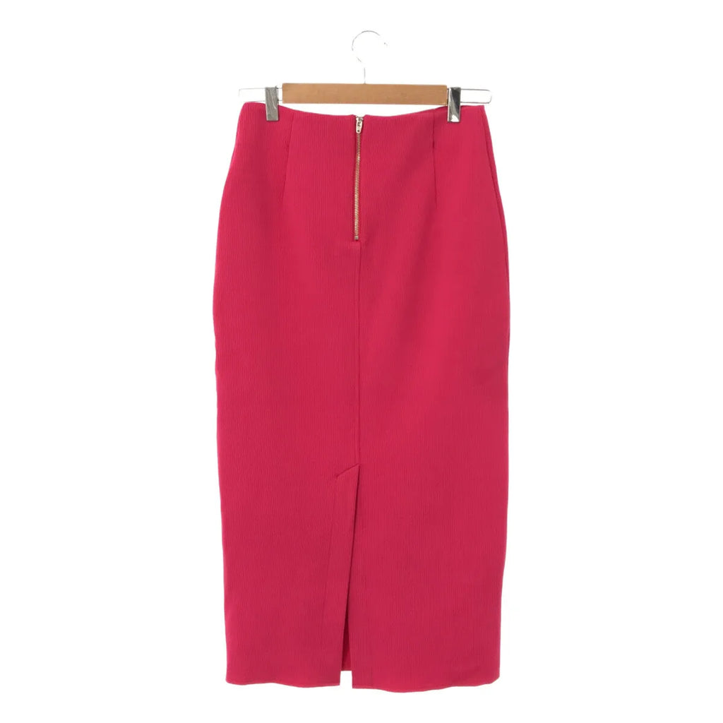 【신품】 Spick and Span / 스픽 앤 스팬 | 2023SS | 니들 골판지 미들 타이트 스커트 | 38 | 핑크 | 여성