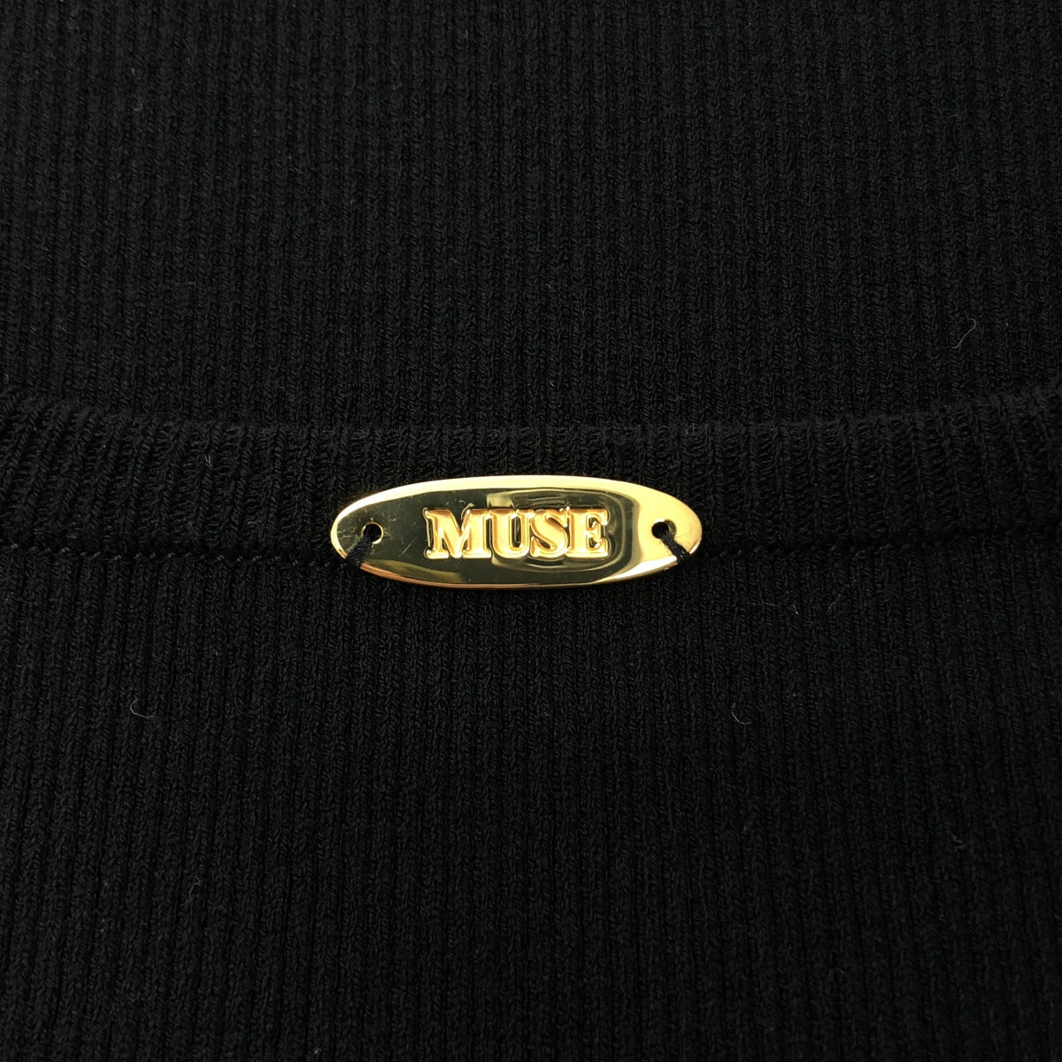 【신품】 MUSE de Deuxieme Classe / 뮤즈 두주 엠 클래스 | 2025SS | Diner B CROP 리브 니트 탱크 탑 | F | 블랙 | 여성