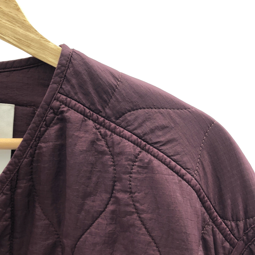 【美品】  OAMC / オーエーエムシー | Combat Liner Quilting Jacket / キルティング ノーカラー オーバージャケット | S | ボルドー | メンズ