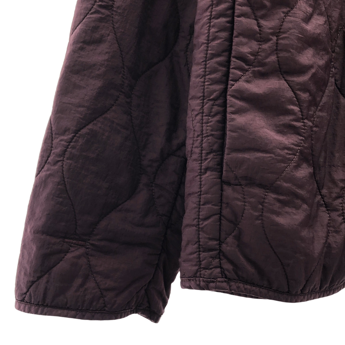 【美品】  OAMC / オーエーエムシー | Combat Liner Quilting Jacket / キルティング ノーカラー オーバージャケット | S | ボルドー | メンズ