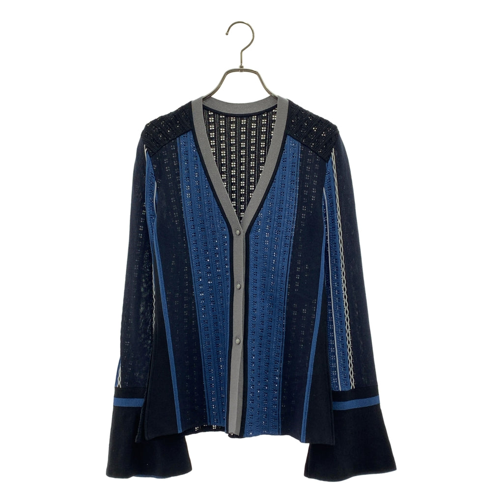 Mame Kurogouchi / マメクロゴウチ | 2025AW | Geometric Pattern Knitted Cardigan ジオメトリックパターン ニットカーディガン | 3 | レディース