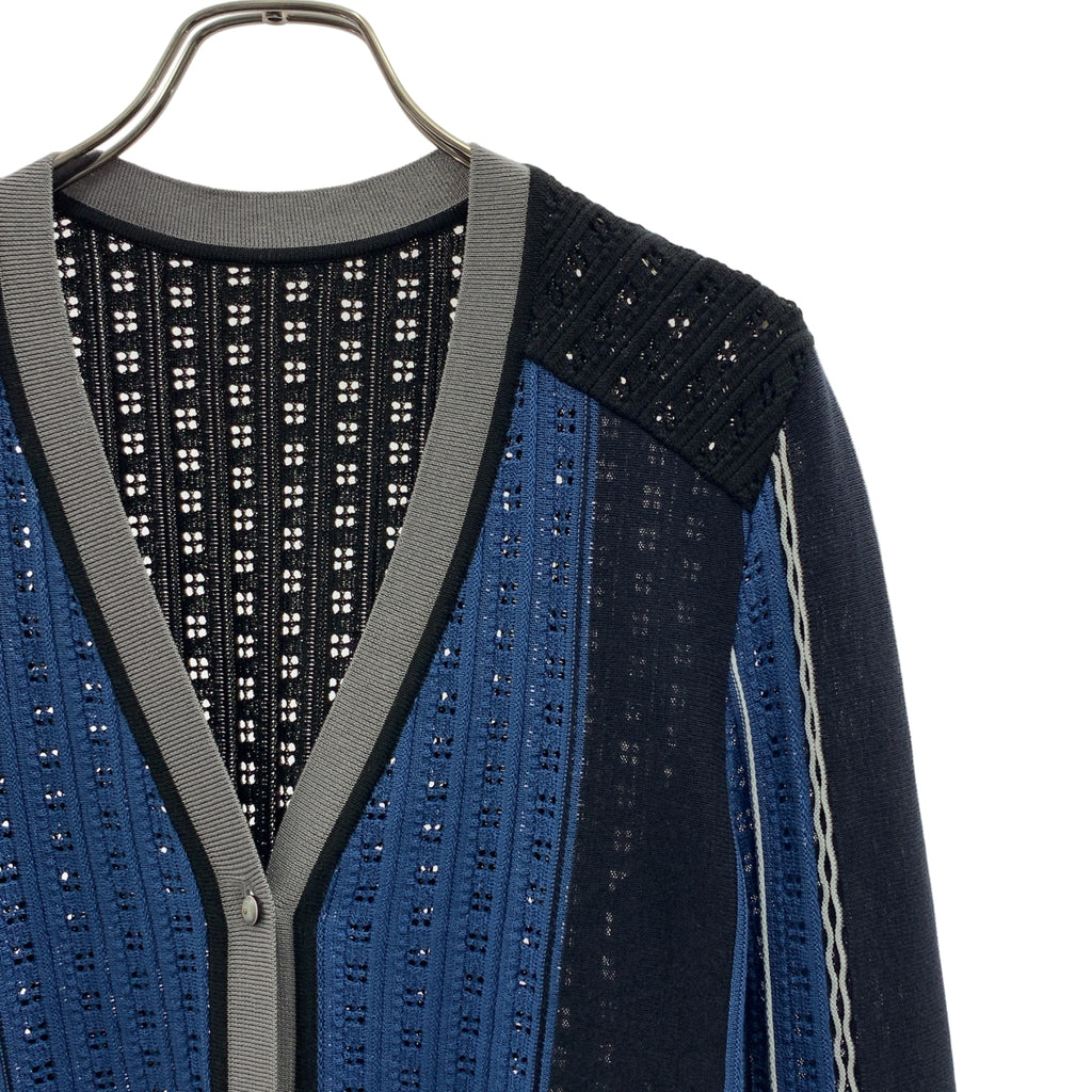 Mame Kurogouchi / マメクロゴウチ | 2025AW | Geometric Pattern Knitted Cardigan ジオメトリックパターン ニットカーディガン | 3 | レディース