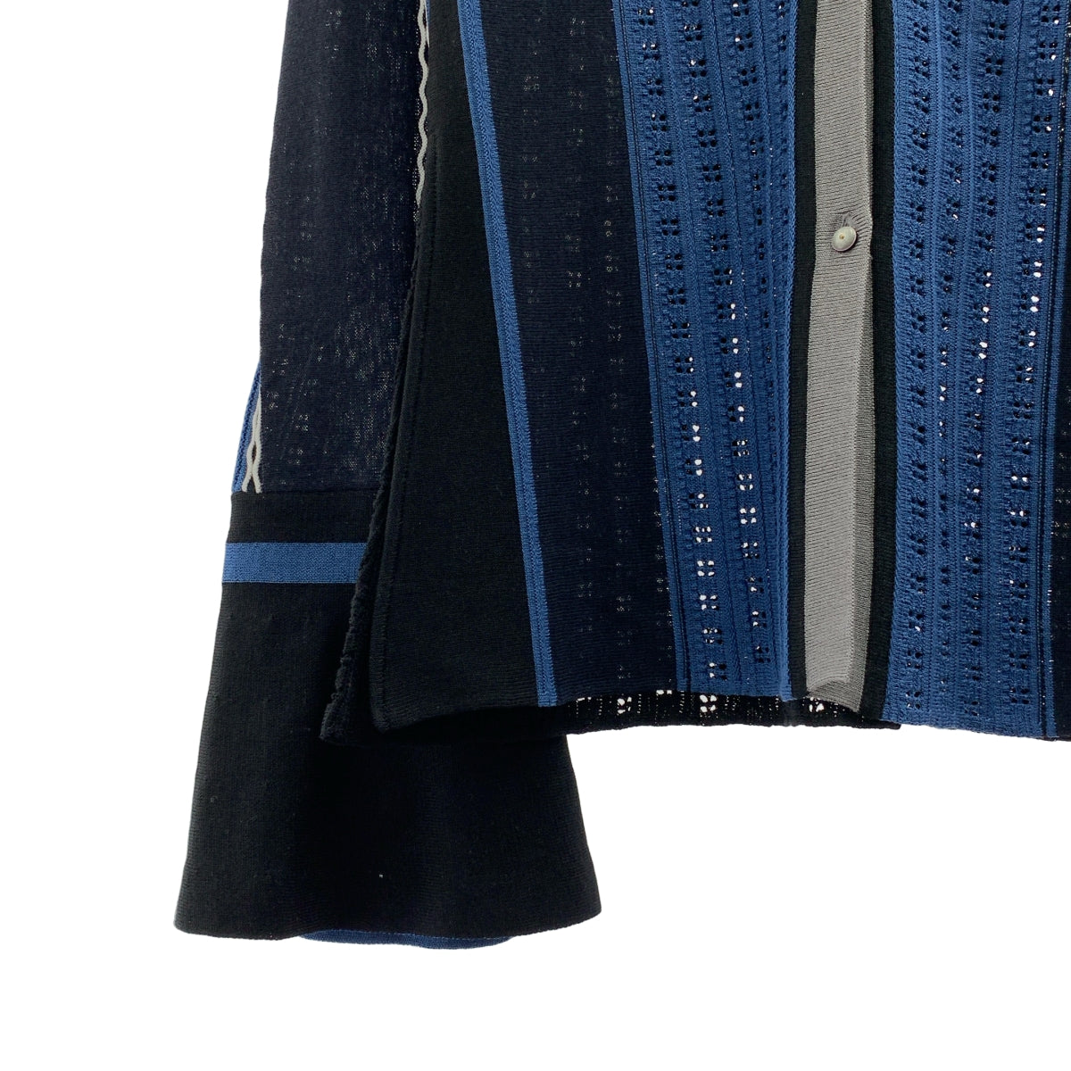 Mame Kurogouchi / 마메쿠로고우치 | 2025AW | Geometric Pattern Knitted Cardigan 지오메트릭 패턴 니트 카디건 | 3 |