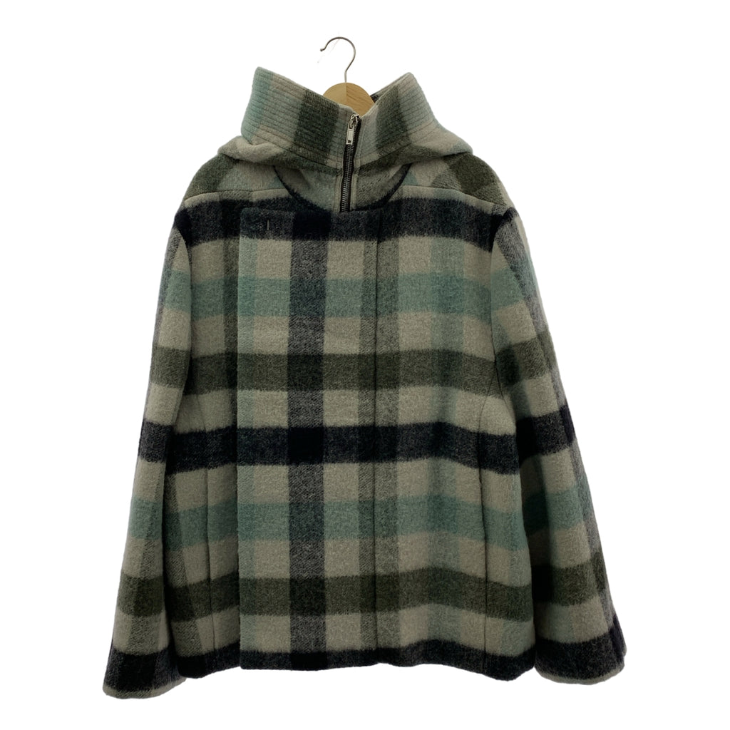 Rick Owens | 2022 秋冬系列 | Secret Parka 格紋連帽派克大衣 | 46 碼 | 淺藍/灰/黑 | 男款