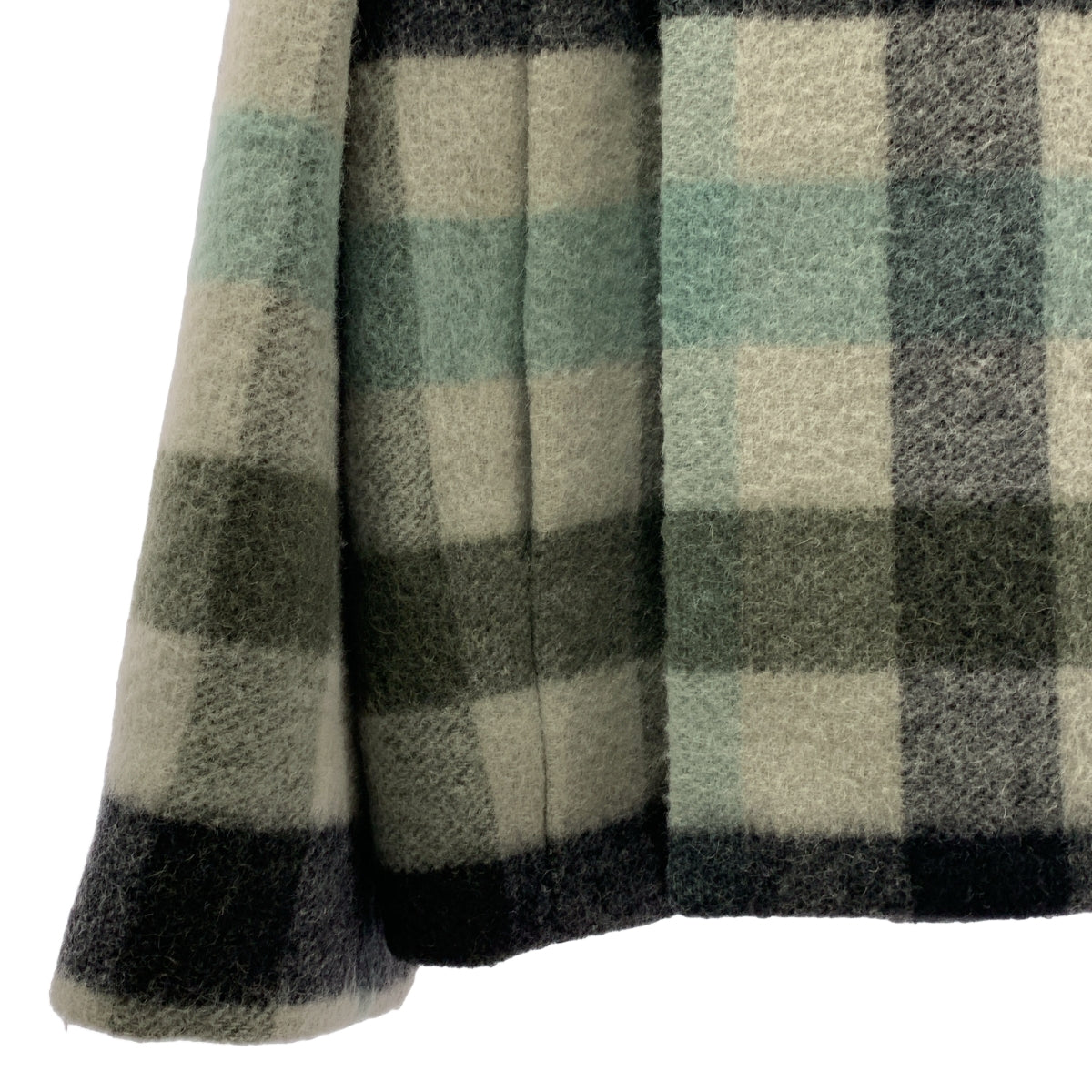 Rick Owens | 2022 秋冬系列 | Secret Parka 格紋連帽派克大衣 | 46 碼 | 淺藍/灰/黑 | 男款