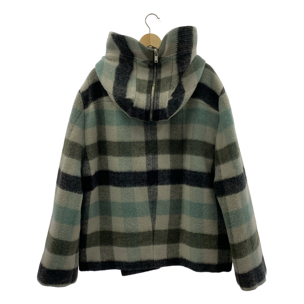 Rick Owens | 2022 秋冬系列 | Secret Parka 格紋連帽派克大衣 | 46 碼 | 淺藍/灰/黑 | 男款