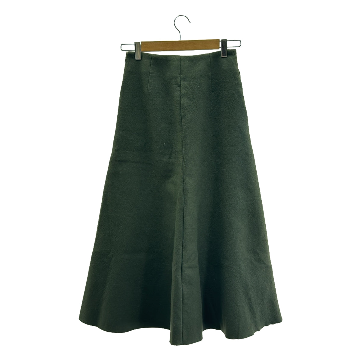 AURALEE / オーラリー | LIGHT MELTON FLARE SKIRT ライト メルトン フレア スカート | 0 | カーキ | レディース
