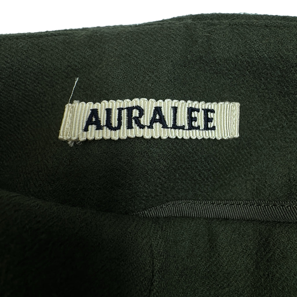 AURALEE / 오라리 | LIGHT MELTON FLARE SKIRT 라이트 멜튼 플레어 스커트 | 0 | 카키 | 여성