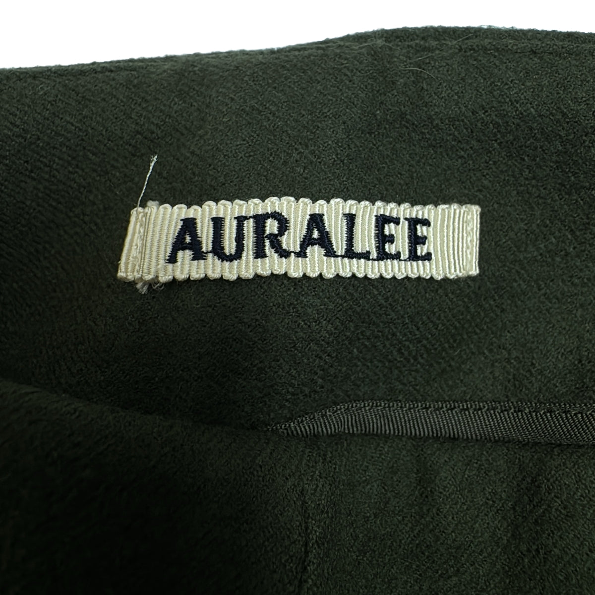 AURALEE / オーラリー | LIGHT MELTON FLARE SKIRT ライト メルトン フレア スカート | 0 | カーキ | レディース