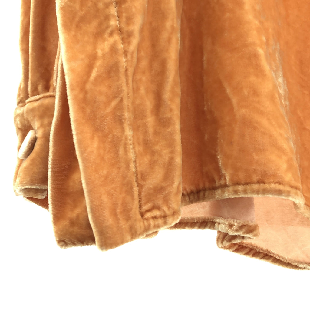 GOLDEN GOOSE / 골든구스 | 레이온 실크 벨루어 오픈 컬러 셔츠 | XS |