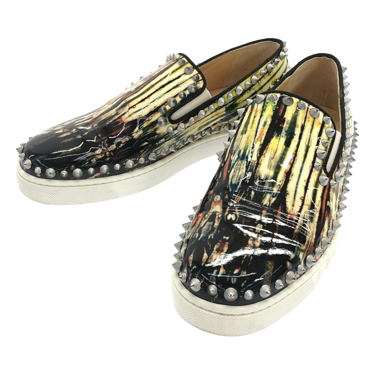 Christian Louboutin | 漆皮鉚釘一腳蹬運動鞋 | 39碼 | 多色 | 男款