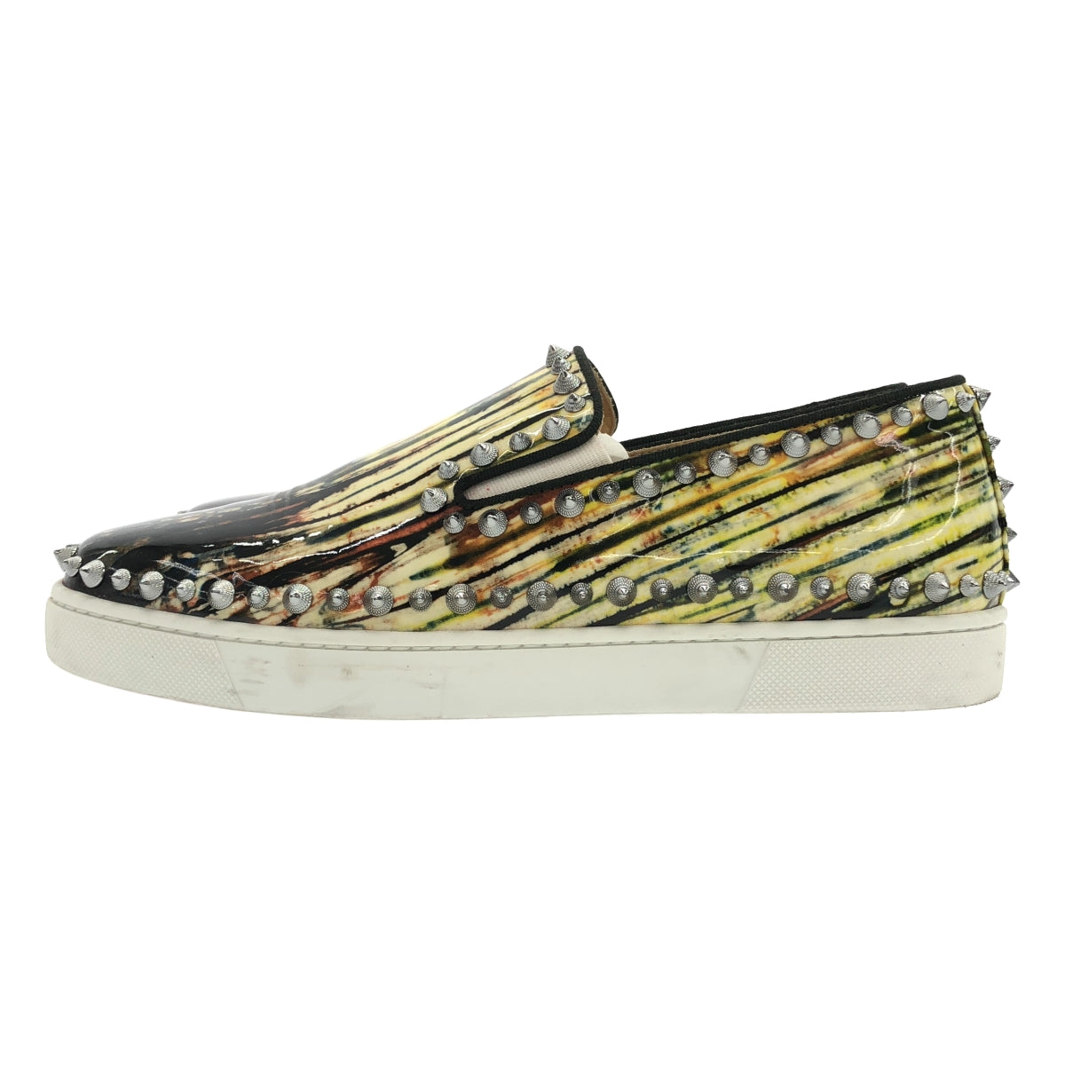 Christian Louboutin | 漆皮鉚釘一腳蹬運動鞋 | 39碼 | 多色 | 男款