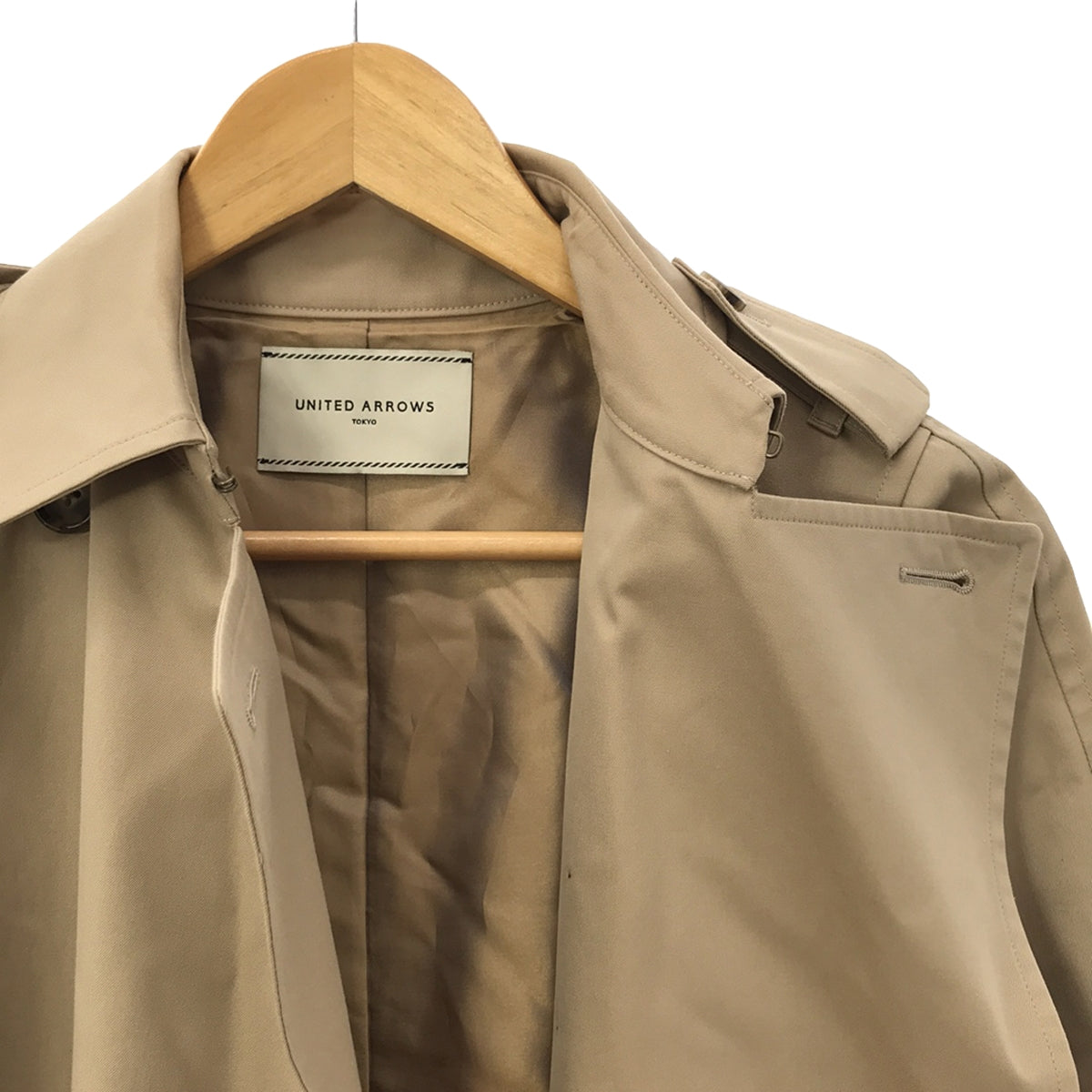 UNITED ARROWS / ユナイテッドアローズ | ギャバトレンチコート | 34 | ベージュ | レディース