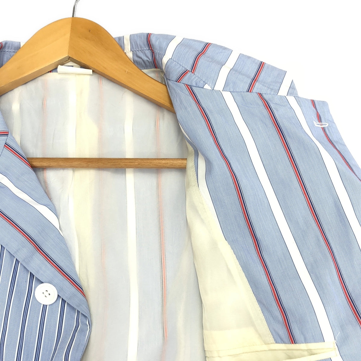 COMME des GARCONS HOMME DEUX / コムデギャルソンオムドゥ | 2020SS | コットン ストライプ 切替 テーラードジャケット | M |