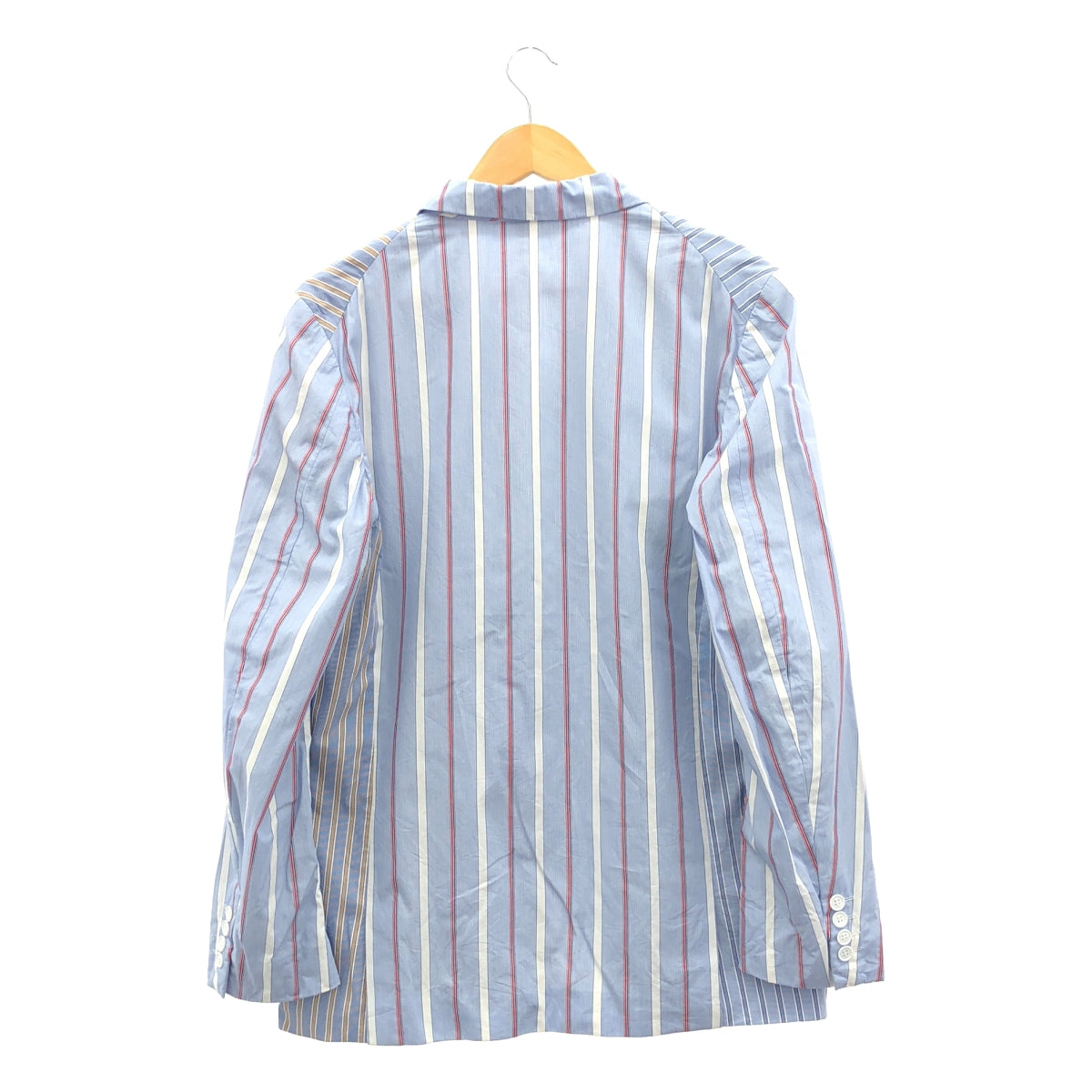 COMME des GARCONS HOMME DEUX / コムデギャルソンオムドゥ | 2020SS | コットン ストライプ 切替 テーラードジャケット | M |