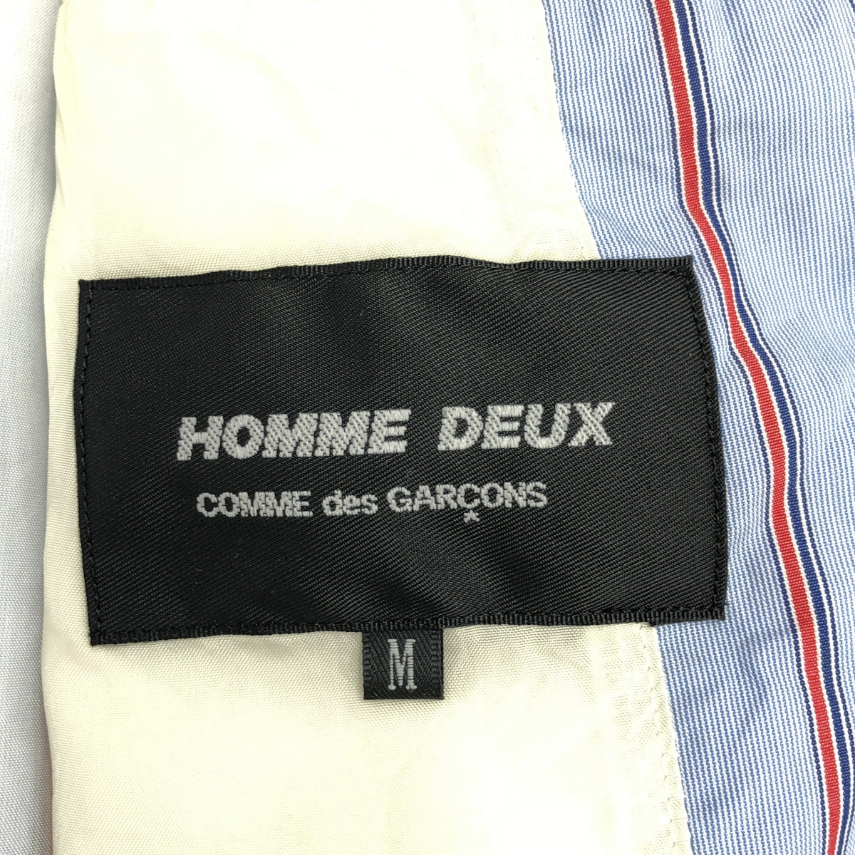COMME des GARCONS HOMME DEUX / コムデギャルソンオムドゥ | 2020SS | コットン ストライプ 切替 テーラードジャケット | M |