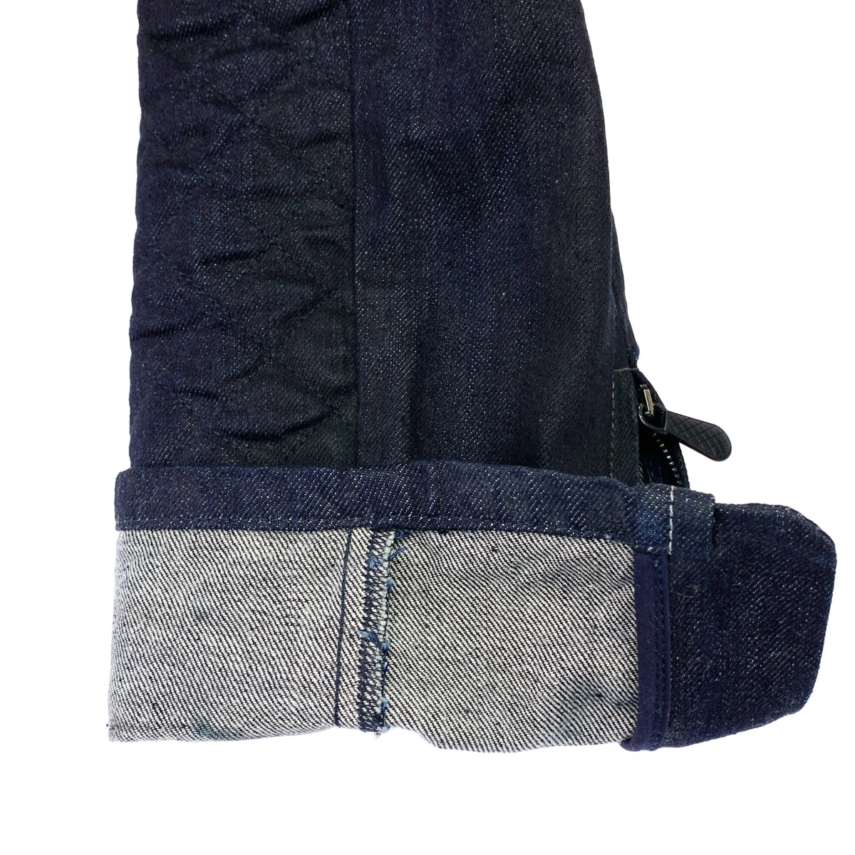 BOTTEGA VENETA / ボッテガヴェネタ | キルティング ジップ デニムパンツ | 44 | インディゴ | メンズ