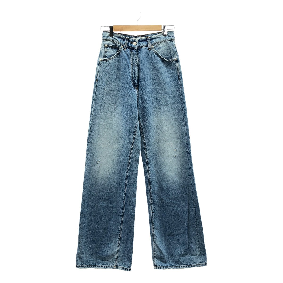 Deuxieme Classe / 두지엠 클래스 | 2023SS | 【MSGM/엠에스지엠】 RAW EDGE MEDIUM BLUE DENIM 데님 팬츠 | 38 | 여성