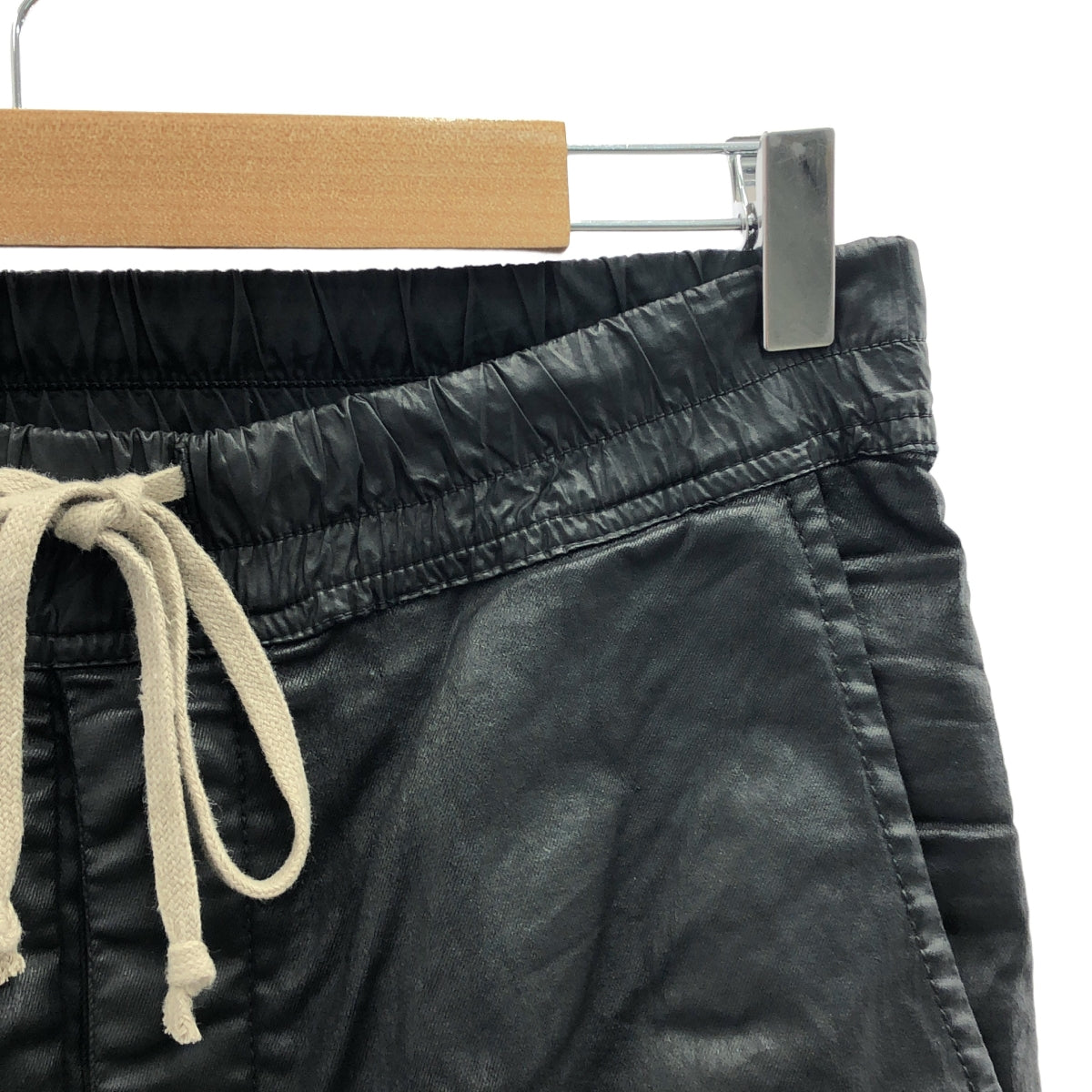 Rick Owens DRKSHDW / リック・オウエンス・ダークシャドウ | 2016SS | ワックスコーティング サルエルパンツ | XS | ブラック | メンズ