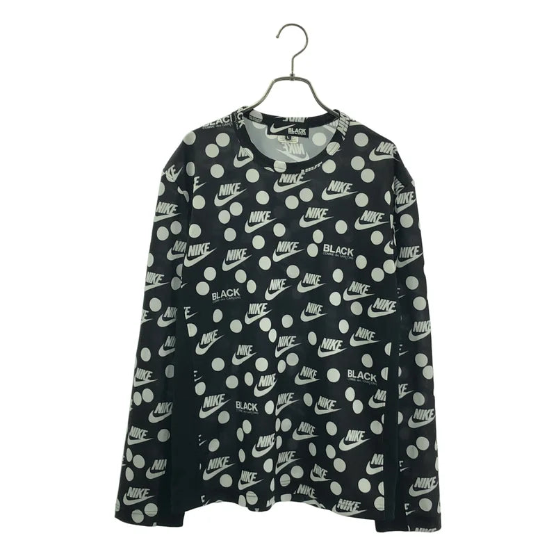 BLACK COMME des GARCONS / ブラックコムデギャルソン | 2019AW | ×NIKE / 総柄 ロゴ Tシャツ カットソー | L | メンズ