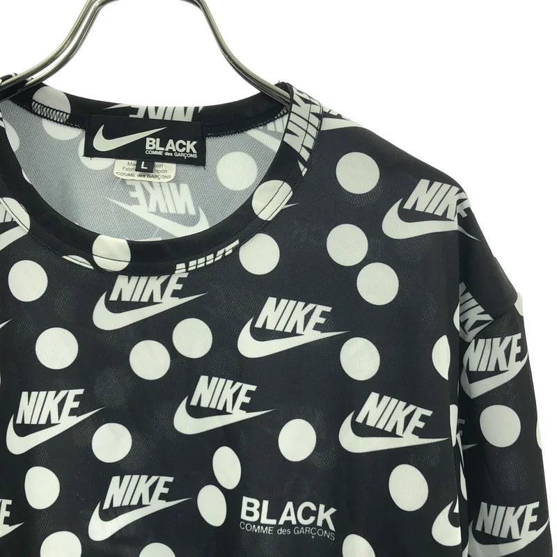 BLACK COMME des GARCONS / ブラックコムデギャルソン | 2019AW | ×NIKE / 総柄 ロゴ Tシャツ カットソー | L | メンズ
