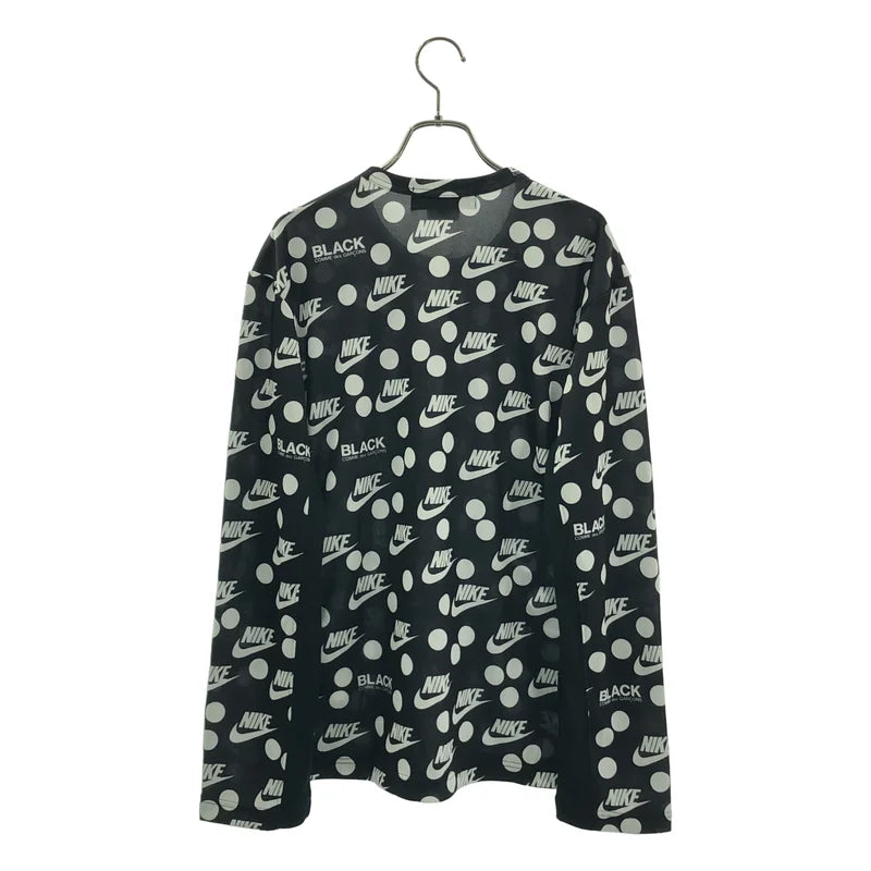 BLACK COMME des GARCONS / ブラックコムデギャルソン | 2019AW | ×NIKE / 総柄 ロゴ Tシャツ カットソー | L | メンズ
