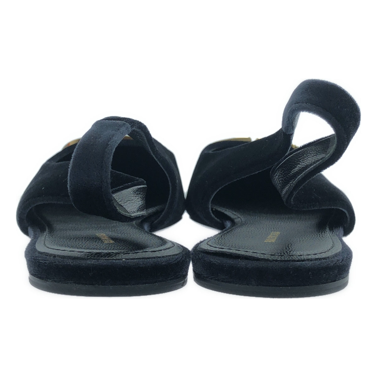 【新品】  BALENCIAGA / バレンシアガ | BBロゴ ポインテッドトゥ フラットパンプス | 37.5 | ネイビー | レディース