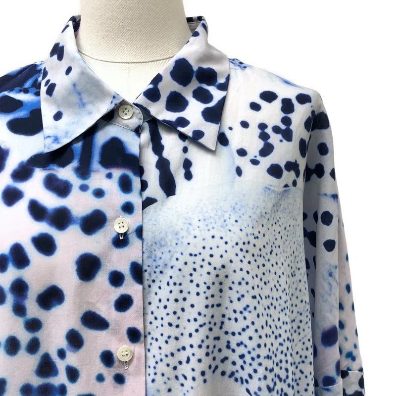 DRIES VAN NOTEN / ドリスヴァンノッテン | 2025SS | DASIA 1110 W.W.DRESS プリント シャツ ワンピース | S | レディース