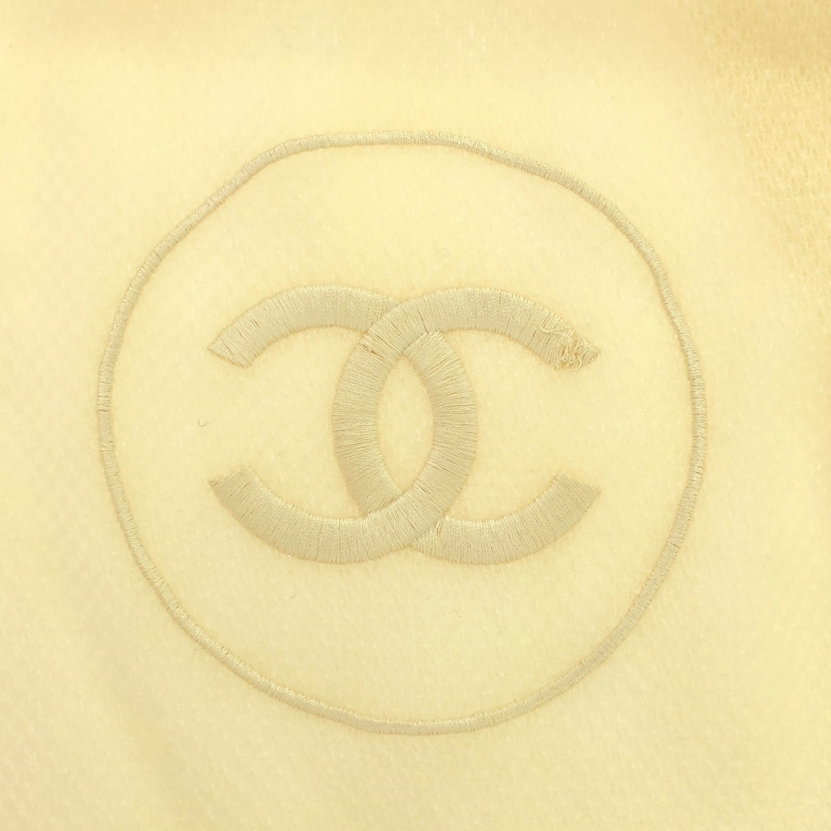 【미품】 CHANEL / 샤넬 | cashmere 100% / 캐시미어 코코마크 프린지 대형 스톨 머플러 | 에크루 | 여성