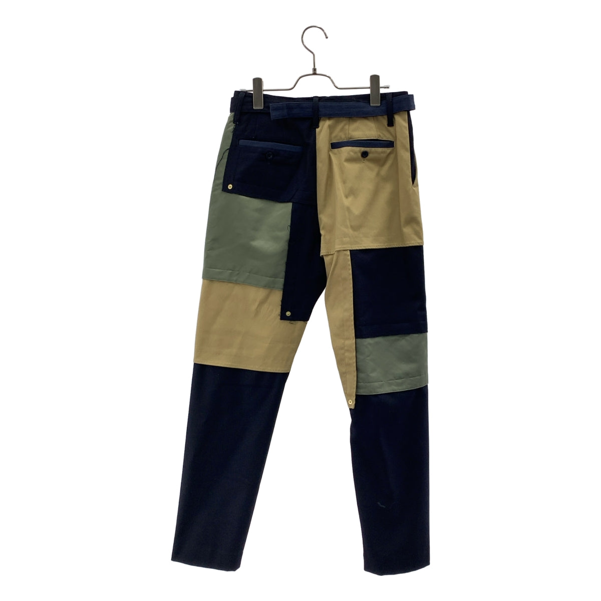 sacai / サカイ | Fabric Combo Pants 異素材拼接長褲 | 1 | 海軍藍/卡其色/米色 | 男裝