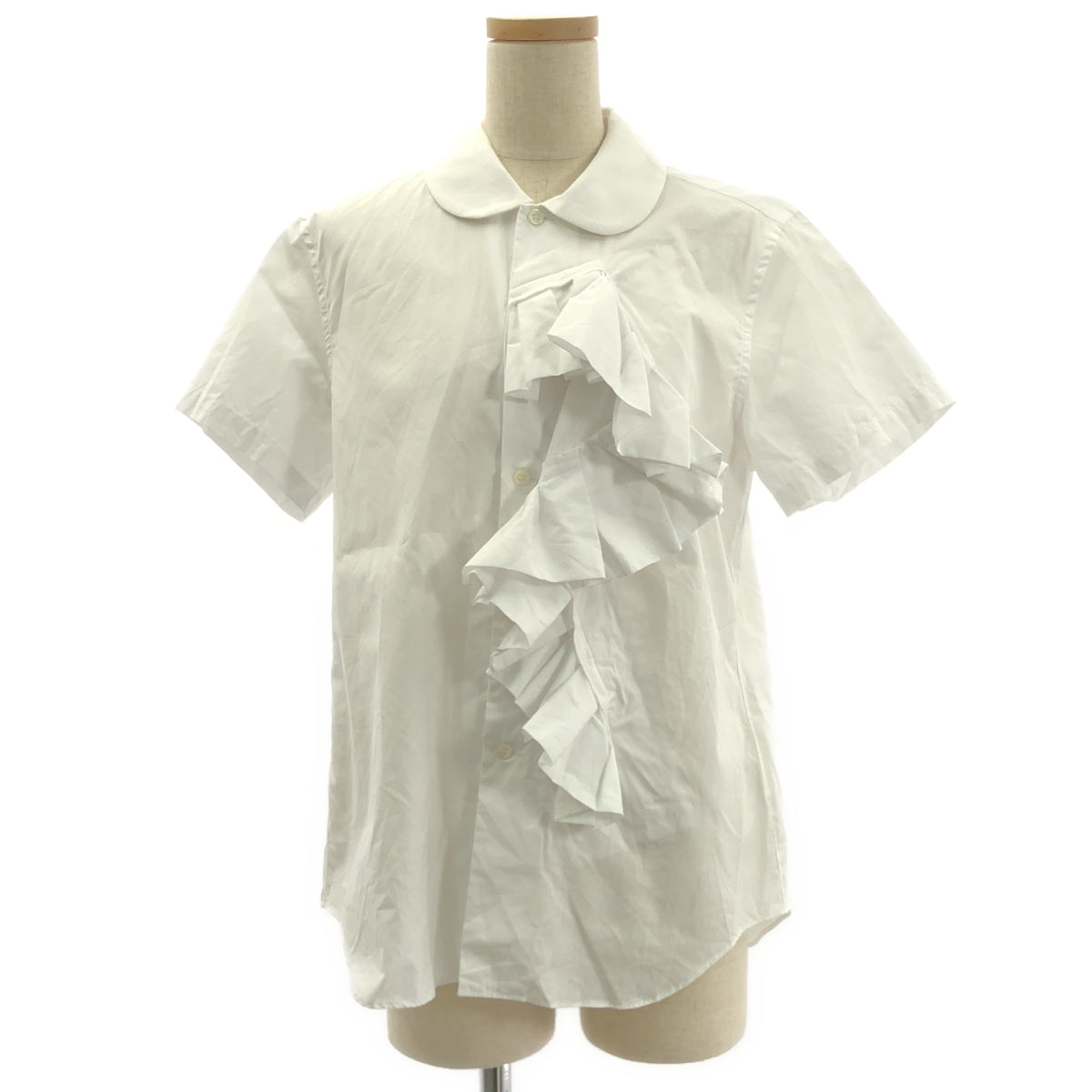 COMME des GARÇONS | 2018春夏 | 棉質荷葉邊圓領襯衫 | M碼 | 女款