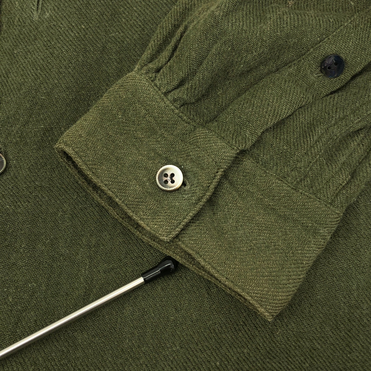 suzuki takayuki / スズキタカユキ | one piece shawl collar shirt リネン ウール ショールカラー シャツ | 1 | カーキ | メンズ