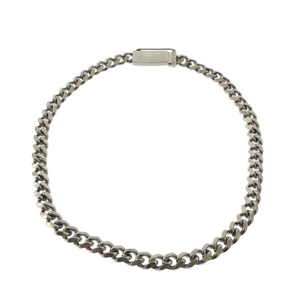 【美品】  CALVIN KLEIN / カルバンクライン | IDバックル 喜平チェーン ベルト | XS | シルバー | レディース
