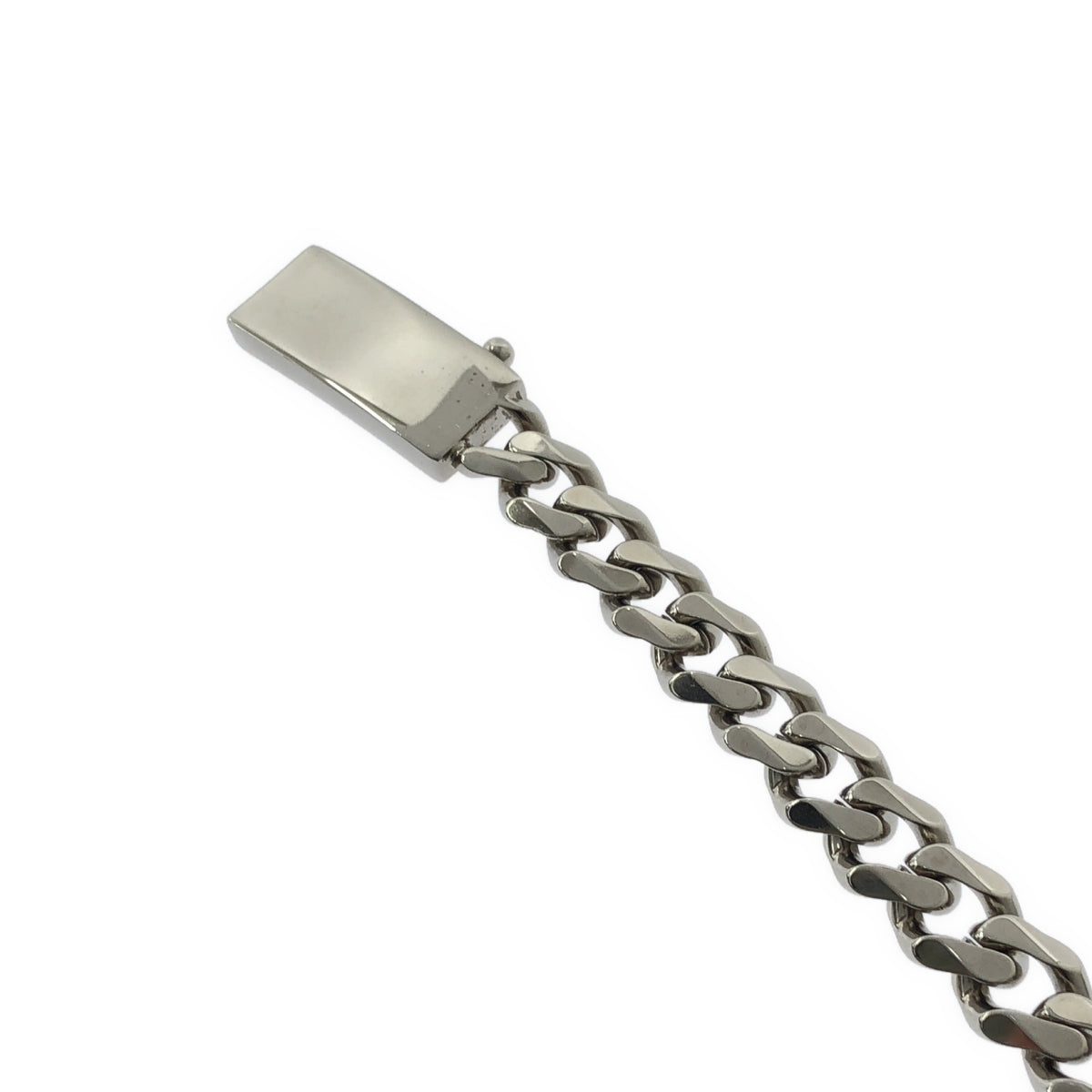 [狀況極佳] CALVIN KLEIN ID 扣式鏈條腰帶 | XS | 銀色 | 女款