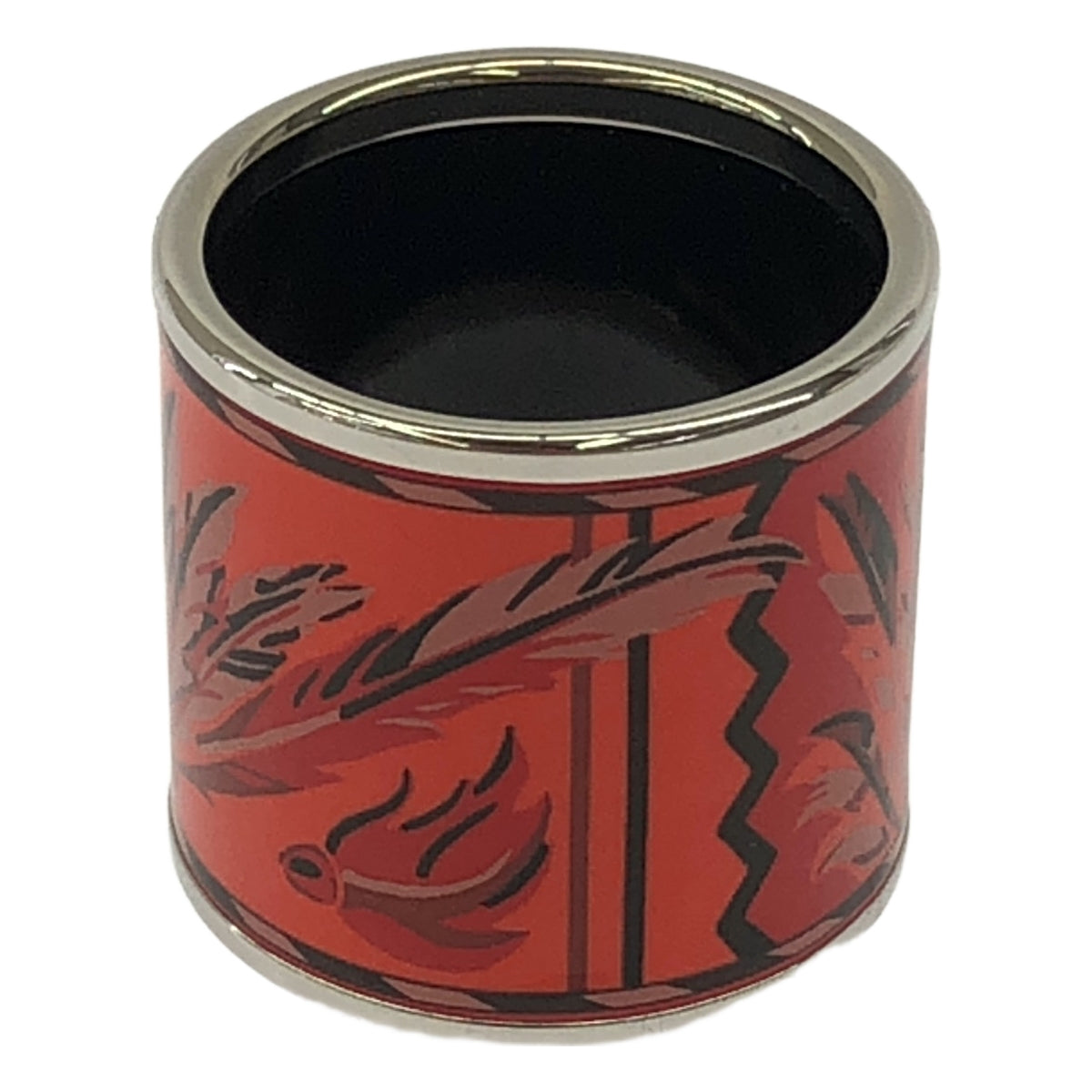 【美品】  HERMES / エルメス | エマイユ 七宝焼 ブラジルスカーフリング H601793S | レッド / シルバー