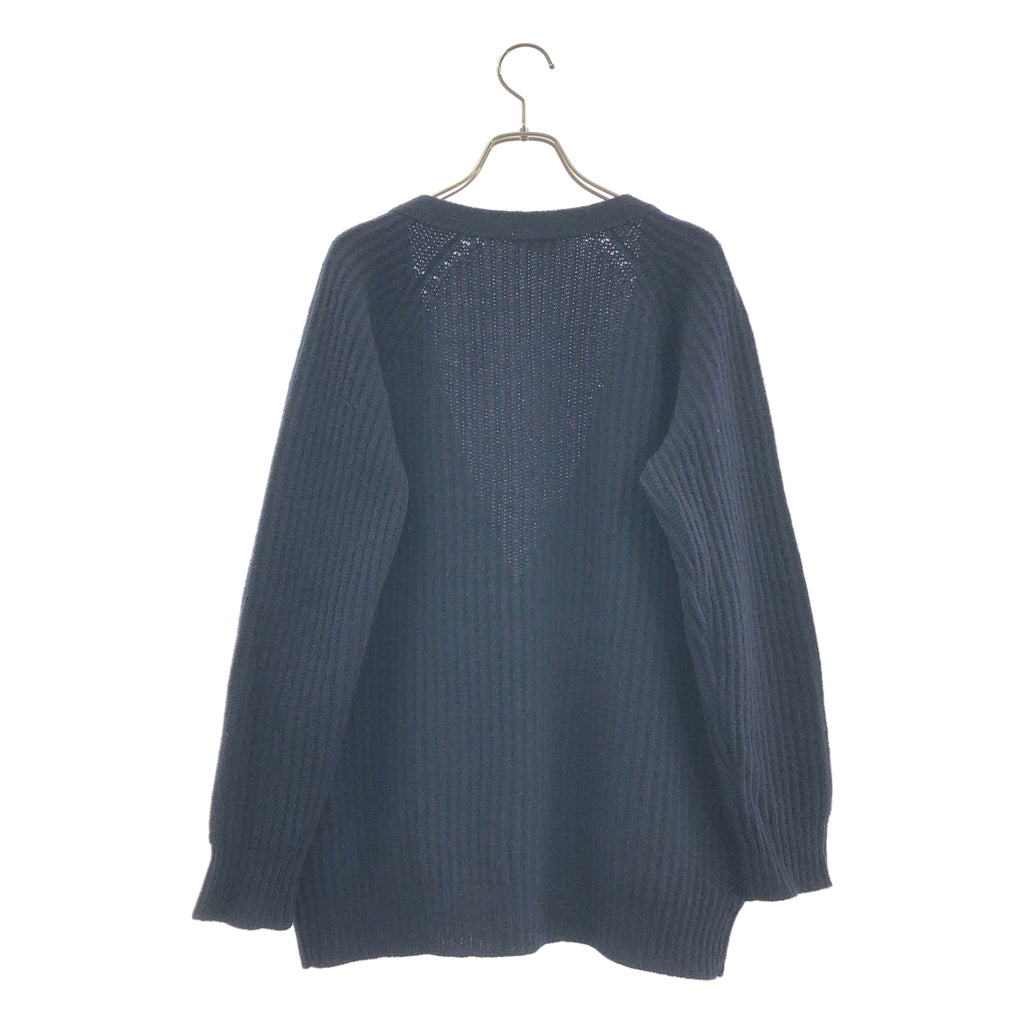 MARGARET HOWELL / マーガレットハウエル | ウール リブニット カーディガン | 2 | レディース