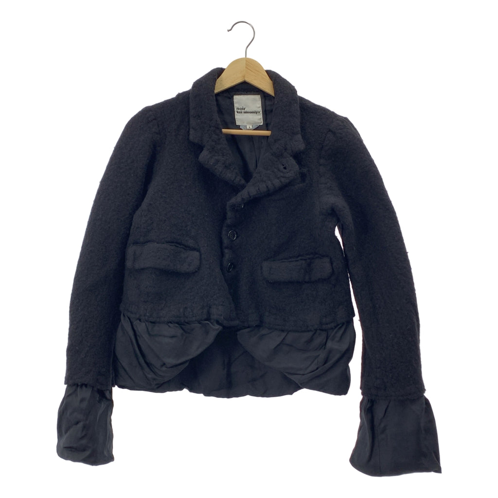 noir kei ninomiya / ノワールケイニノミヤ | 2020AW | ウール 縮絨 クロップド テーラードジャケット | S | レディース
