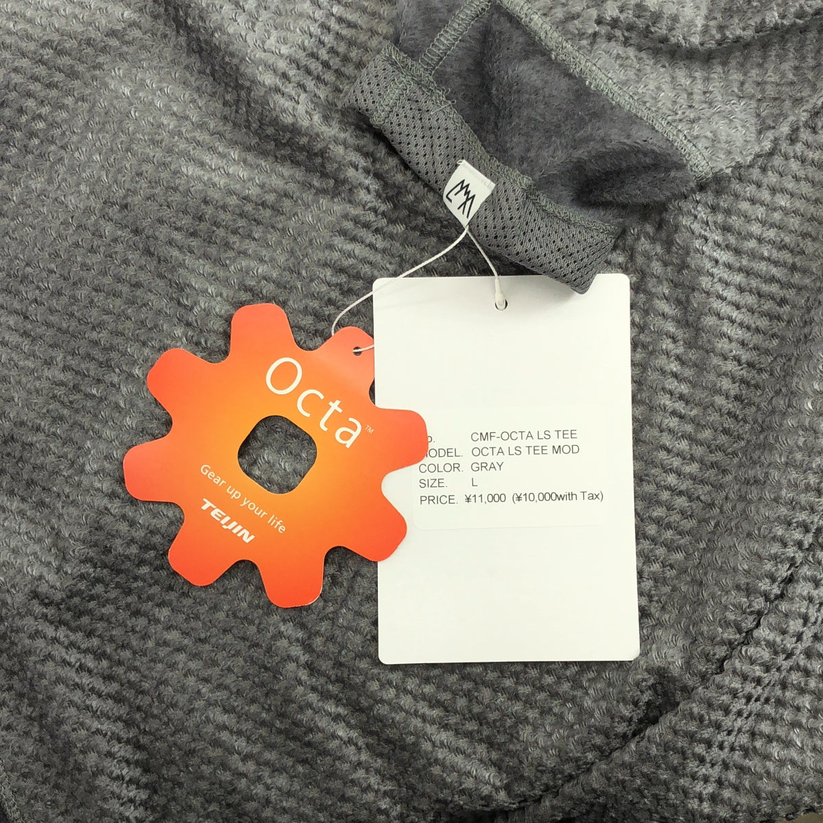 【신품】 CMF OUTDOOR GARMENT / 씨엠에프아웃도어가멘트 | OCTA LS TEE / 옥타 롱 슬리브 T셔츠 | L | GRAY / 그레이 | 맨즈