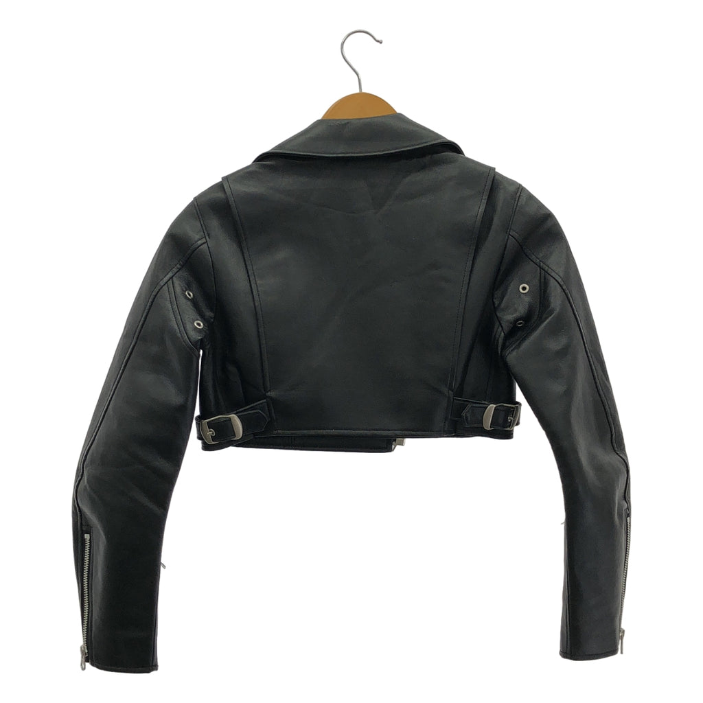 JUNYA WATANABE COMME des GARCONS / ジュンヤワタナベ | 2012SS | エコレザー ショート丈 ダブル ライダース ジャケット | XS | ブラック | レディース