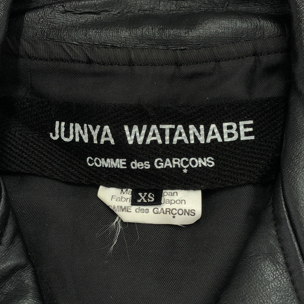 JUNYA WATANABE COMME des GARCONS / 준야와타나베 | 2012SS | 에코 가죽 짧은 길이 더블 라이더스 재킷 | XS | 블랙 | 여성